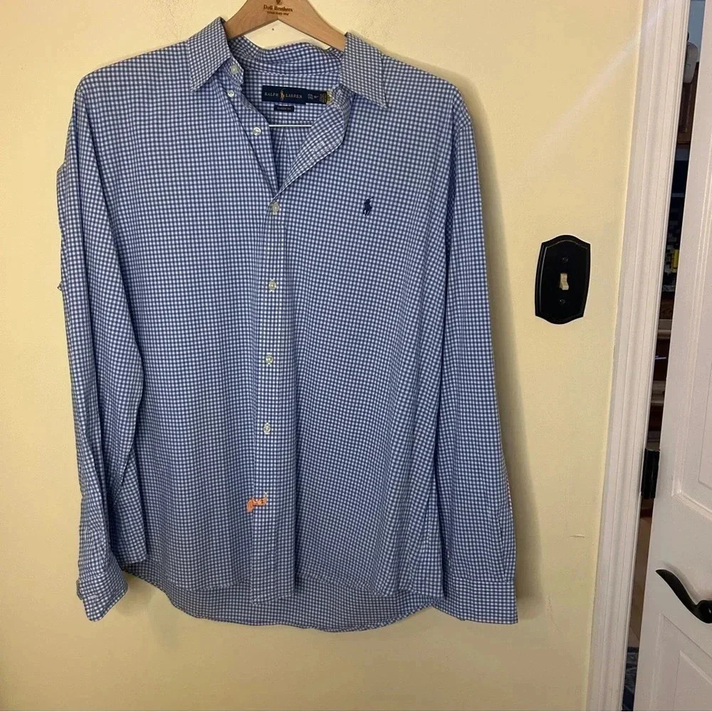Ralph Lauren Blue Label Men's Long Sleeve Button Down Dress Shrit Size XXL
